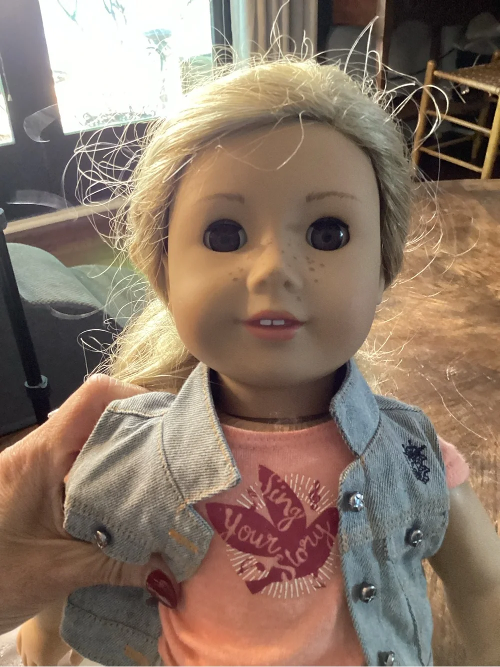 American Girl Doll Tenney w/ Doll Carrier Backpack